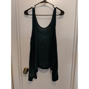 Free People sleeveless green top
